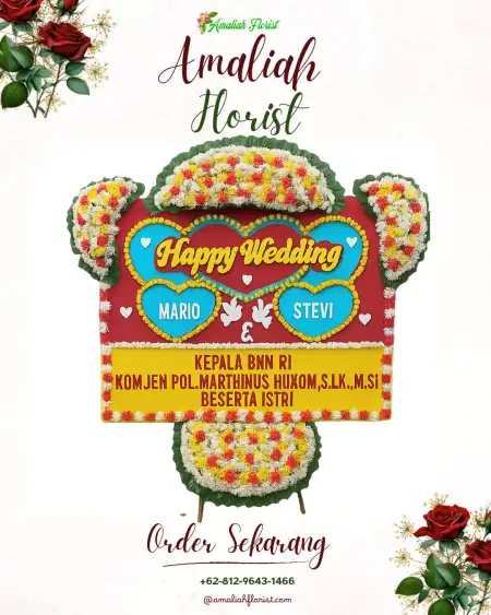 Papan Bunga Pernikahan Ababi